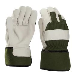 Castorama Gants De Manutention En Cuir Vert Verve - Taille 9 (L)